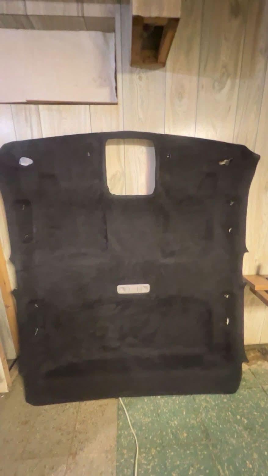 Bare pre-install headliner shell removed from the vehicle